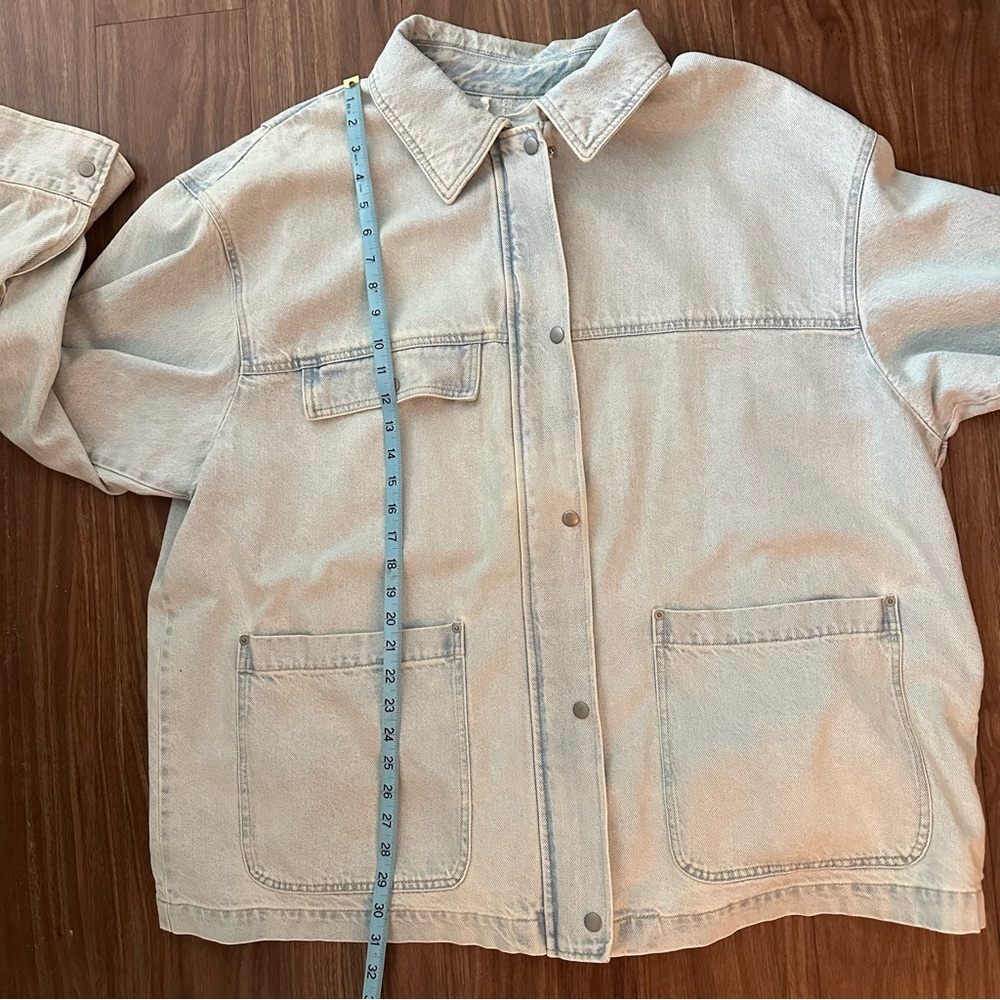 H&M Oversized Light Denim Jacket Sz XXL - Picture 15 of 16